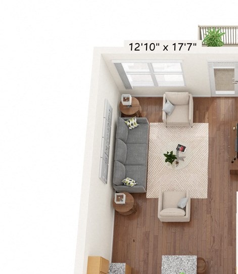 One Bedroom - B Floor Plan One Bedroom - B Floor Plan at Bren Road Station 55+ Apartments, Minnesota